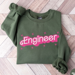 Engineer Sweatshirt Girl B doll, Structural Engineer Crewneck, Engineer Shirt, Engineer Sweater, Cute Pink Engineer TShirt For Women