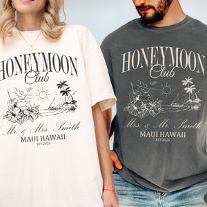 Custom Honeymoon Shirt  Couples Honeymoon Shirts  Mr and Mrs Shirts  Just Married T-Shirt  Honeymoon Vacation Shirts  Hubby Wifey Tshirt
