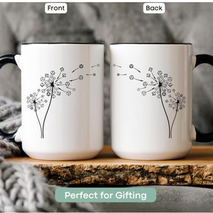 Dnd Mug Dandelion Flower Dice Dnd Coffee Mug, Dungeon Master Mug, Dnd Gifts for Dm Mug, d&d Mug Funny, Dnd Birthday Gift For Her Him D20 Mug