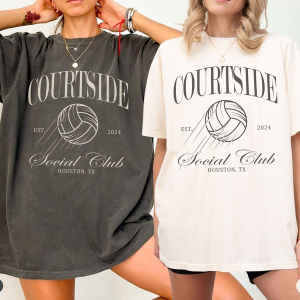 Custom Courtside Social Club Volleyball Tshirt Mothers Day Gift For Volleyball Mom Volleyball Lover Shirt Game Day Volleyball Team TShirt
