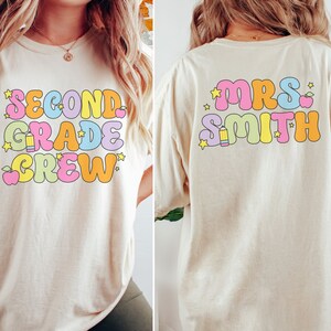 Custom 2nd Grade Teacher Shirt Second Grade Crew Shirt 2nd Grade Tshirt Teacher Team T-Shirt Second Grade Teacher T Shirt 2nd Grade Team