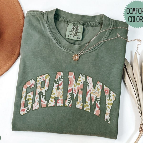 Grammy Tshirt, Floral Grammy Shirt Comfort Colors, Grammy Gifts For Grandma T-Shirt, Best Grammy Ever Shirt, Mothers Day Gift For Grammy Tee