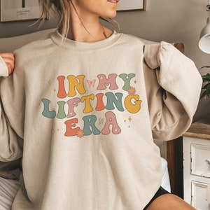 In My Lifting Era Sweatshirt, Weightlifting Retro Sweater, Fitness Sweat Shirt, Funny Gift For Gym Lover, Powerlifting Workout Crewneck