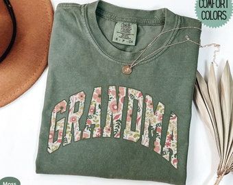 Comfort Colors Grandma Shirt, Best Grandma Shirt, Floral Great Grandma Shirt, Cool Grandma T Shirt, Baby Announcement Grandma Shirt,Meme Tee