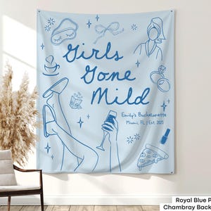 Make your Girls Night In extra special with this personalized bachelorette tapestry, designed for a stress-free, pampering weekend.