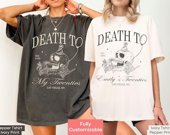 Death To My Twenties Shirt Custom 30th Birthday Shirt Funny Halloween 30 Bday Party T Shirt RIP To My 20s Tshirt Funeral for My Youth Tee