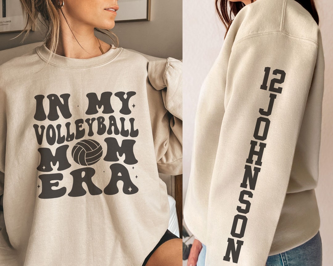 Personalized in My Volleyball Mom Era Sweatshirt, Custom Volleyball ...