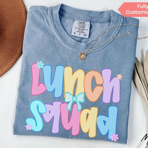 Lunch Squad Shirt Comfort Colors® Cafeteria Crew T Shirt Cafeteria Worker Gift For Lunch ladies Tee Lunch Lady Tshirt School Lunch Crew