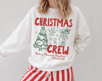 Personalized Christmas Crew Sweatshirt, Custom Matching Family Christmas Vacation Crewneck, Xmas Family Reunion Gift, Holiday Group Shirt