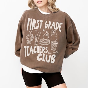 Comfort Colors® Personalized First Grade Teacher Shirt, First Grade Teachers Club TShirt, Custom 1st Grade Teacher T-Shirt Back To School image 14