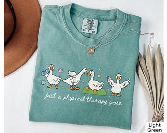 Just A Physical Therapy Goose Shirt Comfort Colors® Goose Physical Therapist Shirt Funny PT Shirt, Pta Gift Pediatric Physical Therapy