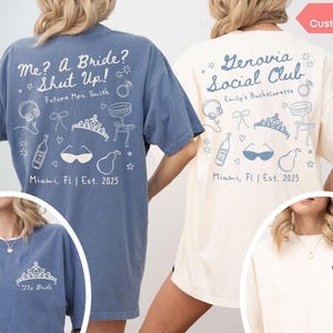 Princess Diaries Bachelorette Party Shirt Comfort Colors® Custom Genovia Social Club Bach Tshirt Me Bride Shut Up Shirt Bridesmaids Gift Moh