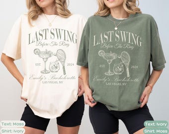Custom Tennis Bachelorette Shirts Last Swing Before the Ring Sports Bachelorette Party Shirt Tennis Bach Club Tshirt,Tennis Tequila Shirt
