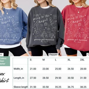 Personalisiertes „Zukünftige Frau“-Shirt von Comfort Colors® – Auf dem Weg zur Kapelle – Wir heiraten! Rundhalsausschnitt – Geschenk für frisch Verlobte – Junggesellinnenabschied – Braut in spe Bild 4