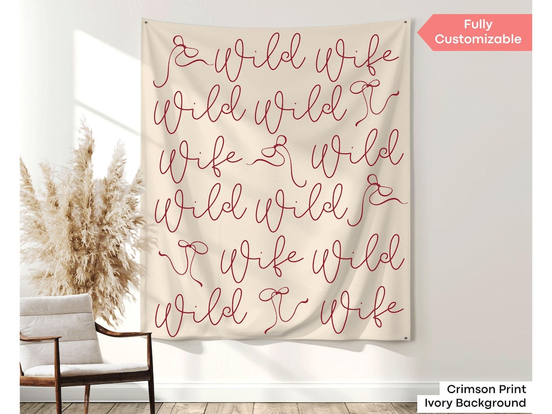 Personalized Wild Wild Wife Western Bachelorette Tapestry, Cowgirl ...