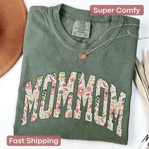 Floral Mommom Shirt Mommom Christmas Gift Comfort Colors® Mommom T Shirt Mommom Mothers Day Gift Grandma Christmas Gifts For Mommom Tees