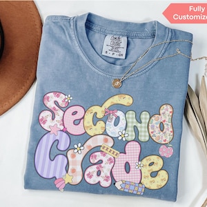 Comfort Colors® Second Grade Teacher Shirt 2nd Grade Teacher TShirt Back to School Elementary Teacher Appreciation Gift Second Grade Crew