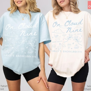 Mariée personnalisée sur Cloud Nine EVJF, couleurs confort personnalisé Cloud 9 Bach Club Cocktail vin Bridal Squad tenue assortie