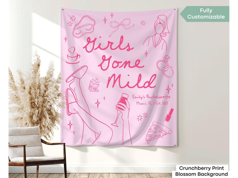 Perfect for a birthday girls' trip or spa day, this custom banner adds a fun and cozy vibe to any low-key celebration.