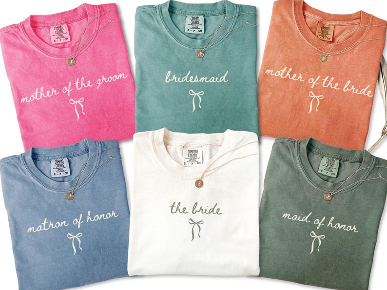 Personalisiertes Comfort Colors®-Shirt für Brautjungfern und ihre Begleiterinnen, T-Shirt für Trauzeugin und Trauzeugin, Geschenk zur Brautjungfern-Anfrage, Hochzeits-T-Shirt für die Braut-Crew Bild 13