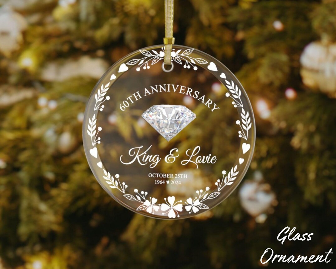 60th Anniversary Ornament, Gifts For 60th Wedding
