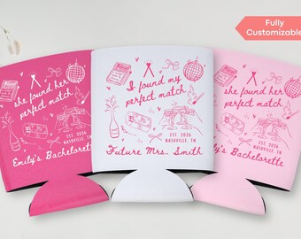 She Found Her Perfect Match Bachelorette Can Cooler Decor, Match Bridal Party Favor