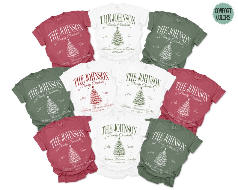 Family Christmas Making Memories Together Shirts, Comfort Colors