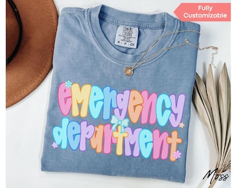 Comfort Colors® Emergency Department Shirt ER Department Tshirt Emergency Nurse Gift New Er Nurse T-Shirt Emergency Room T Shirt Er Tech