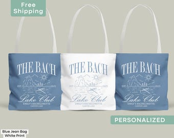 Custom Lake Bachelorette Tote Bag Personalized Bridesmaid Gift Bags Girls Weekend Trip