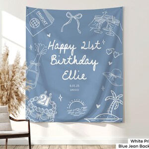 Custom 21st birthday sign featuring beach-inspired design, great as a personalized party favor or birthday backdrop.