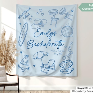 Last Splash Bash Banner Decor Custom Last Splash Bachelorette Party Tapestry Coastal Bachelorette Backdrop Beach Bachelorette Tapestry Sign