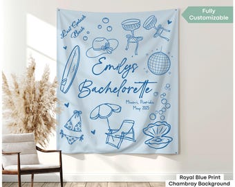 Last Splash Bash Banner Decor Custom Last Splash Bachelorette Party Tapestry Coastal Bachelorette Backdrop Beach Bachelorette Tapestry Sign