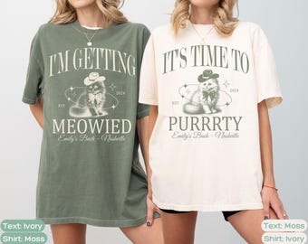 Custom Cat Bachelorette Party Shirts, Cat Themed Bachelorette Shirt, Getting Meowied Cat Bachelorette Trip, Cat Bride Tee, Bridal Party Gift