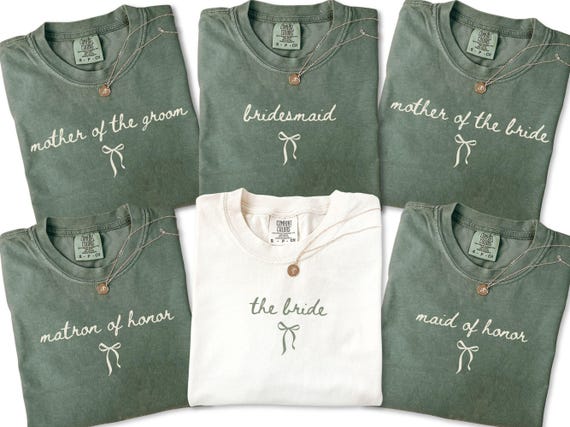 Custom Bridal Party Comfort Colors® Shirt, Personalized Maid Matron of honor Tee, Bridesmaid Proposal Gift, Bride Squad T-Shirt Wedding Tee