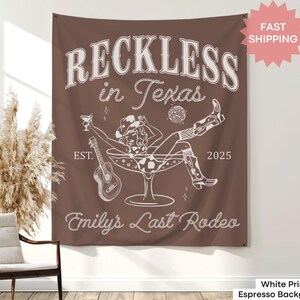 Texas bachelorette party banner for bridal showers, bach lounges, or personalized cowgirl decor.