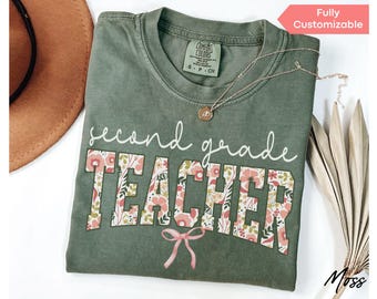 2nd Grade Teacher Shirts Comfort Colors® Second Grade Teacher Shirt 2nd Grade T-Shirt Second Grade TShirt Elementary School Teacher Team Tee