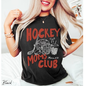 Comfort Colors® Hockey Moms Club Shirt, Personalized Player Name Number Hockey Mama Shirt, Game Day Team Mom Tshirt, Sports Mom Graphic Tee image 13