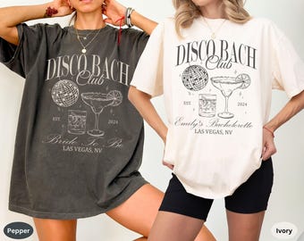Custom Disco Bachelorette Shirts, Personalized Last Disco Bachelorette Party Shirt, Luxury Bachelorette Merch, Disco Bach Bride To Be Gifts