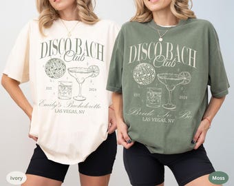 Custom Disco Bachelorette Shirts, Personalized Last Disco Bachelorette Party Shirt, Luxury Bachelorette Merch, Disco Bach Bride To Be Gifts