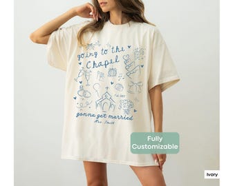 Personalized Future Mrs Shirt Comfort Colors® Going to the Chapel Gonna Get Married Crewneck Newly Engaged Gift Bachelorette Bride To Be