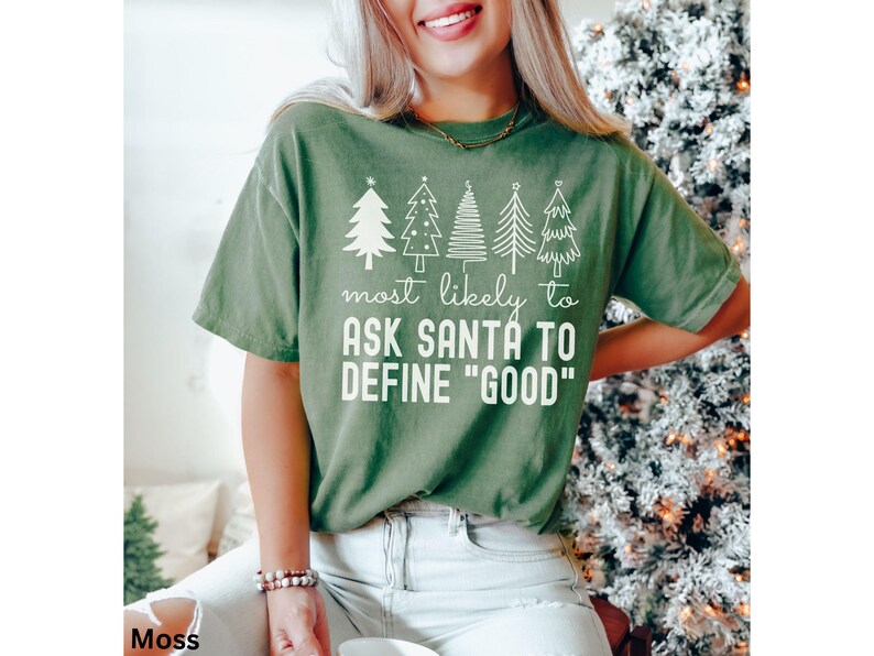 Most Likely to Christmas Tree Shirts Comfort Colors® Personalized