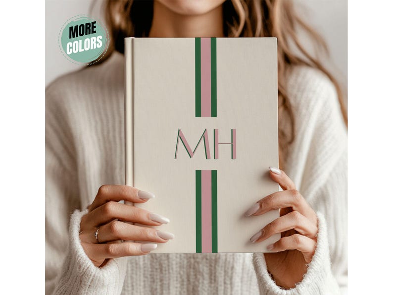 Personalized Monogrammed Journal, Custom Initial Name Hardcover ...