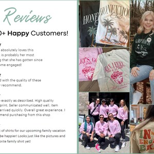 a collage of photos of women in pink shirts
