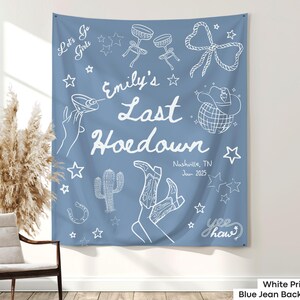 Disco cowgirl-themed Last Rodeo banner for country-loving brides, complete with personalized text for bach weekends.