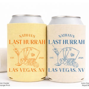 Casino themed bachelor party koozie.