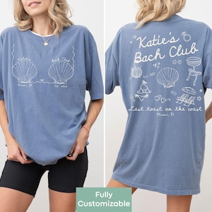 Custom Beach Bach Club Bachelorette Shirt Last Toast on The Coast Bachelorette Personalized Seashell Bachelorette Coastal Bach Party Tshirt