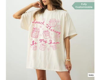 „Sprachtherapie ist mein Ding“-Shirt von Comfort Colors®, T-Shirt für Sprachtherapeuten, Geschenk für Sprachtherapeuten (SLPA/SLP)