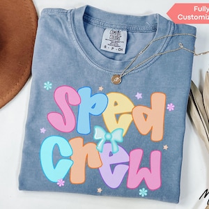 Comfort Colors® Sped Crew Shirt, Sped Squad Tshirt, Sped Teacher Crew T-Shirt Special Education Teacher Team Gift Back To School, Special Ed