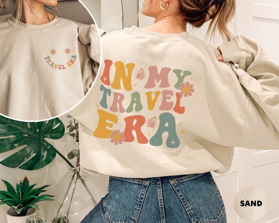 In My Travel Era Sweatshirt Travel Sweater Gift for Traveler Crewneck Road Trip Shirt Vacation Shirt Funny Travel Shirt Airplane Shirt