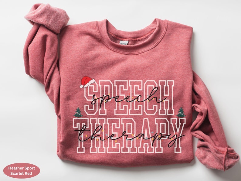 Speech Therapy Christmas Sweatshirt, Christmas Speech Therapist